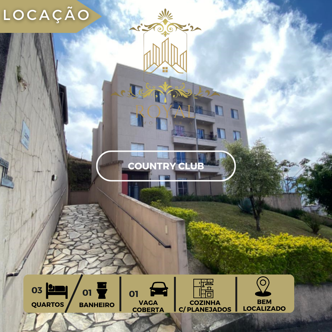 Apartamento para Locação, em Poços de Caldas, bairro Jardim Country Club, 3 dormitórios, 1 banheiro, 1 vaga