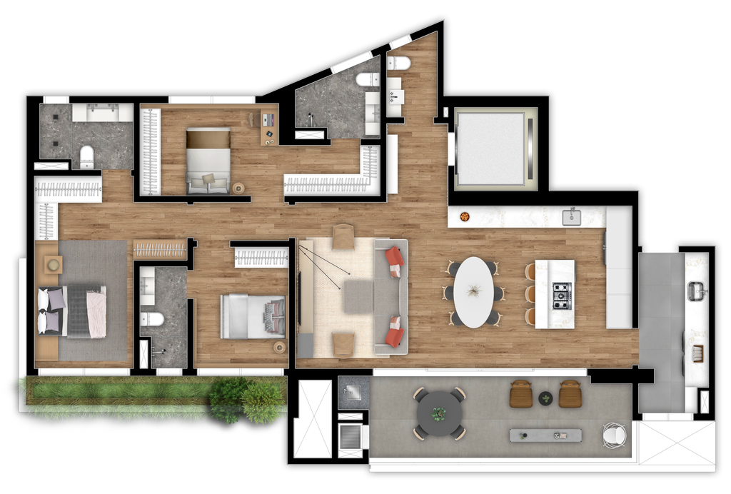 Planta 160 m - 6 ao 24