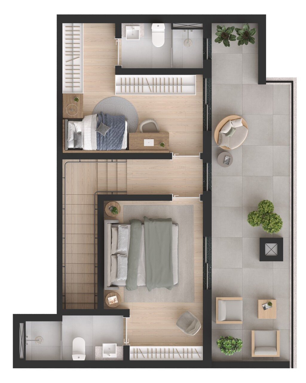 Planta 12 - 3 dorm 142,93m - duplex - superior