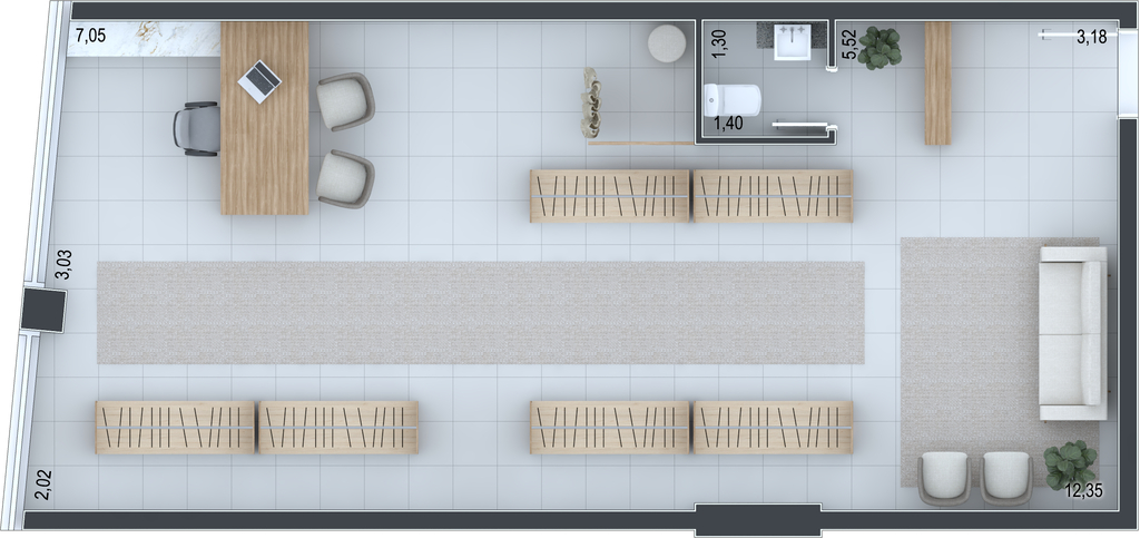 Planta 12 - 72,28m - sala