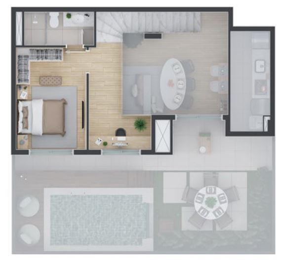 Planta 12 - 2 dorm 85m - duplex - superior