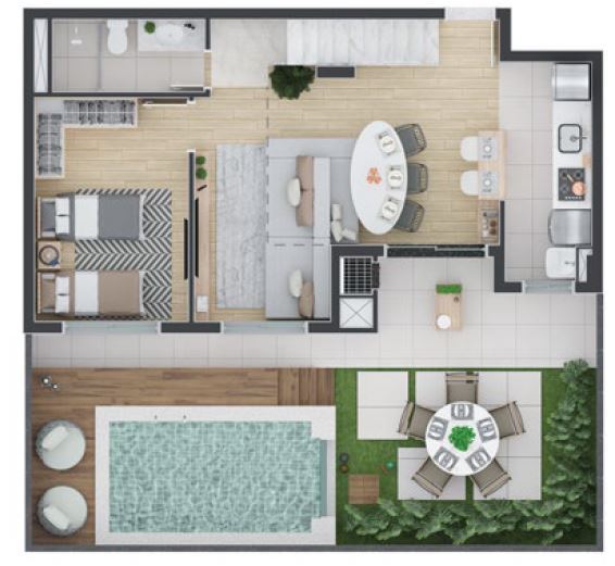 Planta 11 - 2 dorm 85m - duplex - inferior
