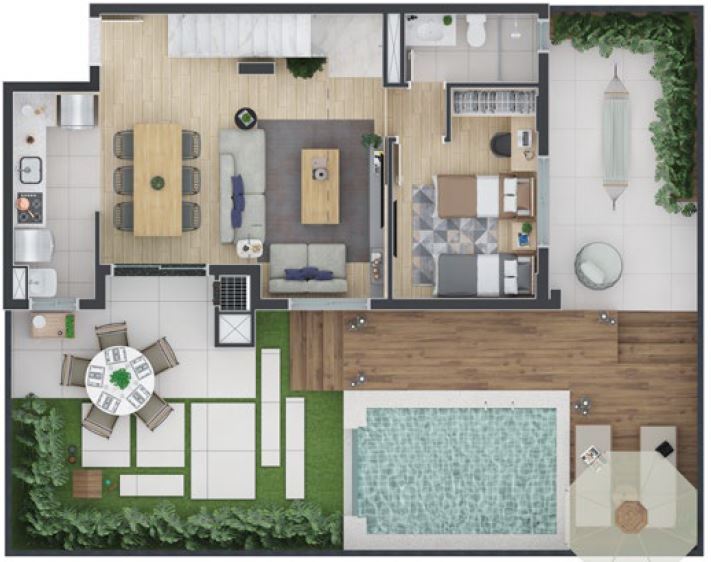 Planta 13 - 2 dorm 86m - duplex - inferior