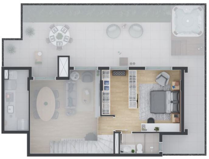 Planta 16 - 3 dorm 95m - duplex - superior