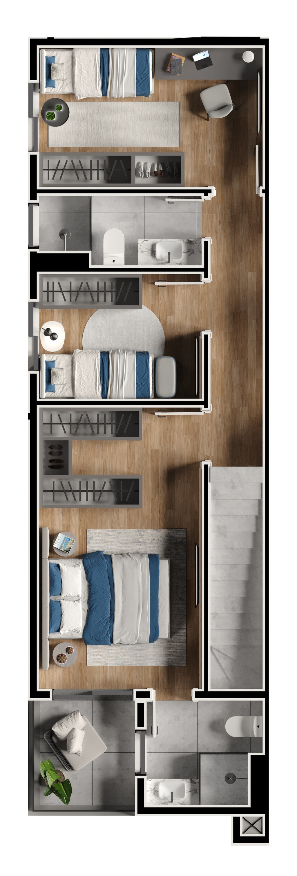 Planta 07 - 3 dorm 114,99m - cobertura duplex - superior