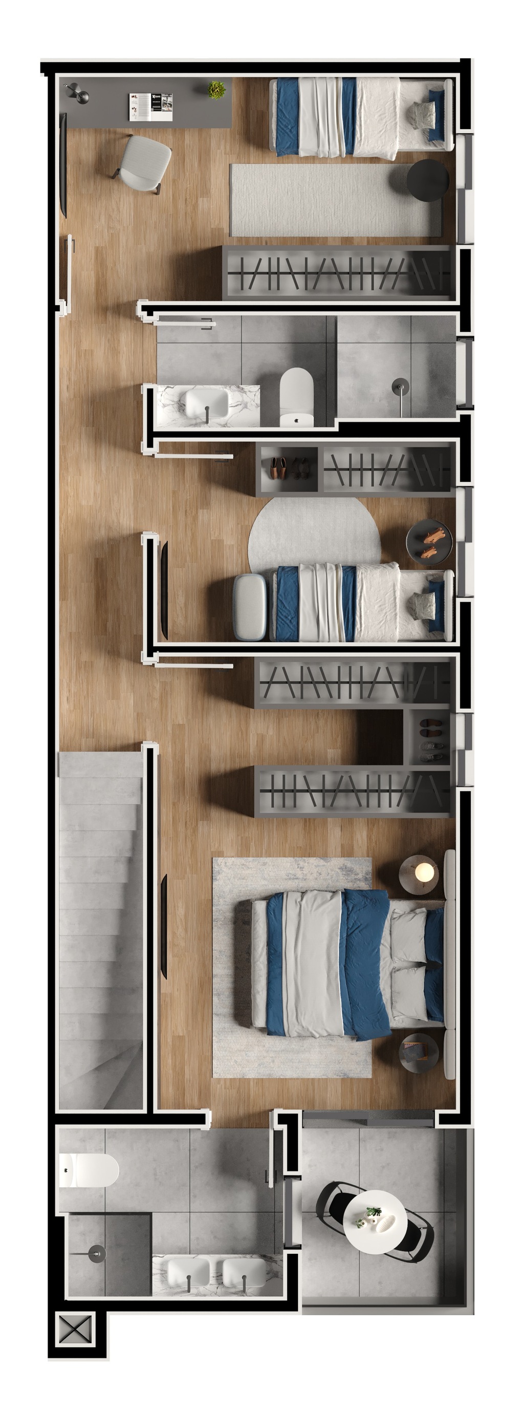 Planta 09 - 3 dorm 119,64m - cobertura duplex - superior