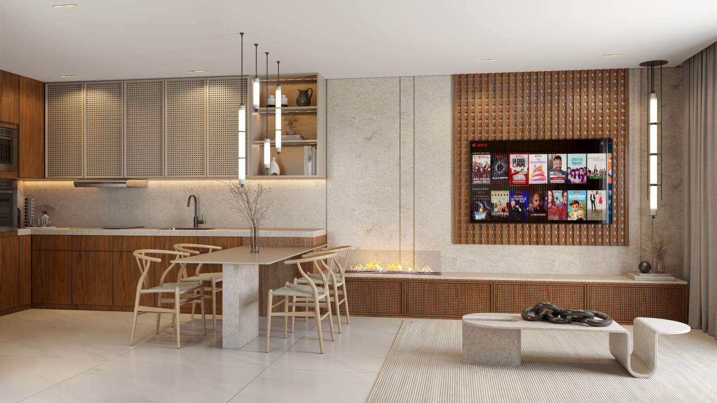 Sala Jantar/Cozinha e Estar Studio