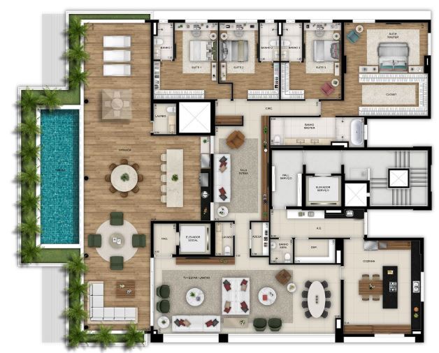 Planta 09 - 4 dorm 504 22m� - cobertura horizontal