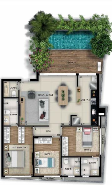 Planta 11 - 3 dorm 128 82m�