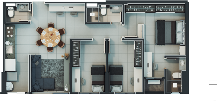 Planta 10 - 3 dorm 78 18m�