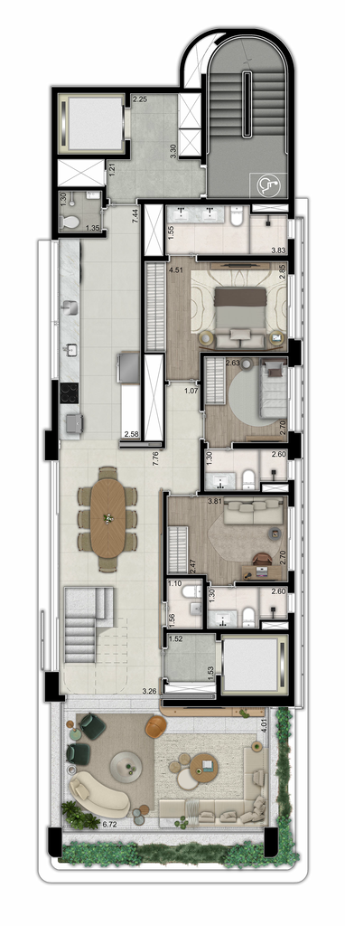 Planta Tipo - 157m²