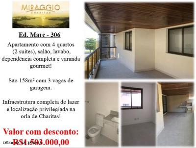 Apartamento para Venda, em Niteri, bairro Charitas, 4 dormitrios, 4 banheiros, 2 sutes, 3 vagas