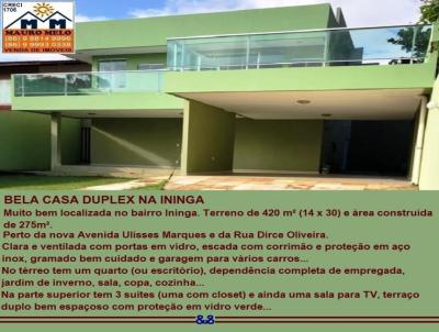 Casa Duplex para Venda, em Teresina, bairro Ininga, 4 dormitrios, 4 banheiros, 3 sutes, 4 vagas