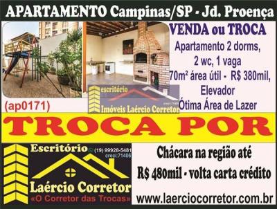 Apartamento para Venda, em Campinas, bairro Jardim Proena, 2 dormitrios, 2 banheiros, 1 vaga