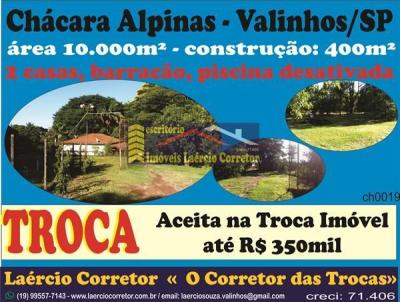 Chcara para Venda, em Valinhos, bairro Chcaras Alpina, 6 dormitrios, 3 banheiros, 1 sute, 10 vagas