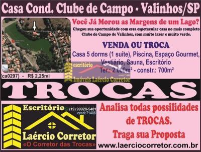 Casa em Condomnio para Venda, em Valinhos, bairro Jardim So Bento do Recreio, 5 dormitrios, 7 banheiros, 1 sute, 2 vagas