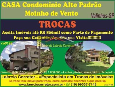 Casa em Condomnio para Venda, em Valinhos, bairro Pinheiro, 4 dormitrios, 5 banheiros, 2 sutes, 5 vagas