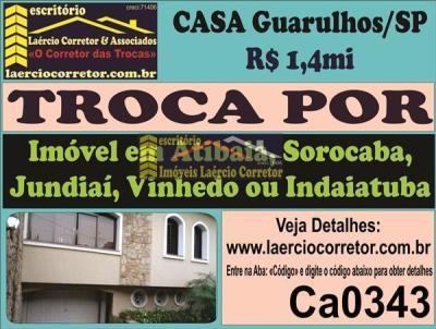 Casa para Venda, em Guarulhos, bairro Vila Galvo, 3 dormitrios, 5 banheiros, 3 sutes, 5 vagas