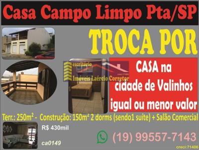 Casa para Venda, em Campinas, bairro Parque Valena I, 3 dormitrios, 1 banheiro