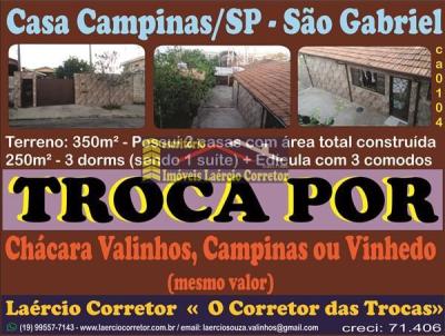 Casa para Venda, em Campinas, bairro Jardim So Gabriel, 3 dormitrios, 3 banheiros, 4 vagas