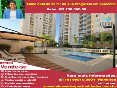Apartamento para Venda, em Sorocaba, bairro Vila Progresso, 2 dormitrios, 1 banheiro, 1 vaga