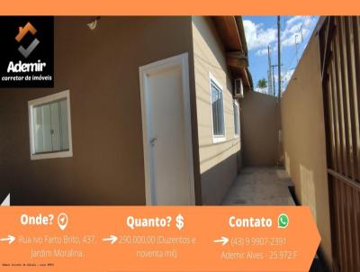Casa para Venda, em Santo Antnio da Platina, bairro JARDIM MORALINA, 2 dormitrios, 1 banheiro, 2 vagas