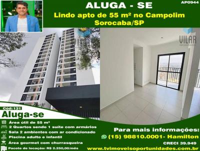 Apartamento para Locao, em Sorocaba, bairro Campolim, 2 dormitrios, 2 banheiros, 1 sute, 1 vaga