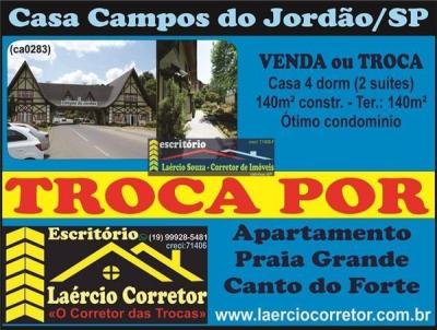 Casa em Condomnio para Venda, em Campos do Jordo, bairro Capivari, 4 dormitrios, 4 banheiros, 2 sutes