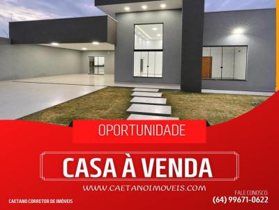 Casa para Venda, em Caldas Novas, bairro Setor Aeroporto, 3 dormitórios, 1 banheiro, 1 suíte, 2 vagas