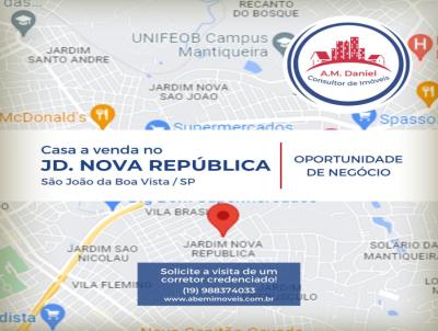 Casa para Venda, em So Joo da Boa Vista, bairro JARDIM NOVA REPUBLICA