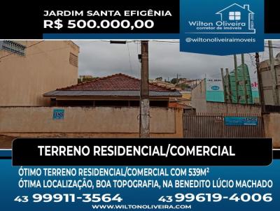 Terreno para Venda, em Santo Antnio da Platina, bairro Jardim Santa Efignia