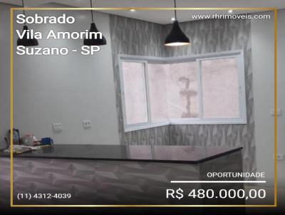 Sobrado para Venda, em Suzano, bairro Vila Amorim, 3 dormitórios, 1 banheiro, 1 suíte, 3 vagas