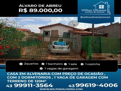 Casa para Venda, em Santo Antônio da Platina, bairro Álvaro de Abreu, 2 dormitórios, 1 banheiro, 1 vaga