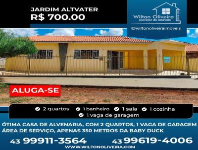 Casa para Locação, em Santo Antônio da Platina, bairro Jardim Altvater, 2 dormitórios, 1 banheiro, 1 vaga