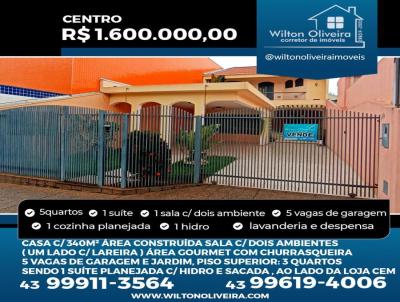 Casa para Venda, em Santo Antônio da Platina, bairro Centro, 5 dormitórios, 3 banheiros, 1 suíte, 4 vagas