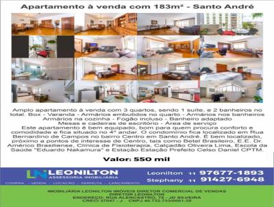 Apartamento para Venda, em Santo Andr, bairro Centro, 3 dormitrios, 2 banheiros, 1 sute