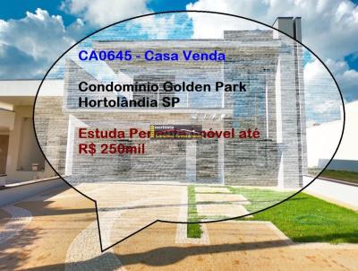 Casa em Condomnio para Venda, em Hortolndia, bairro Jardim Golden Park Residence, 3 dormitrios, 4 banheiros, 1 sute, 4 vagas