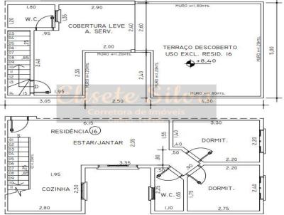 Cobertura para Venda, em Santo Andr, bairro Vila Prncipe de Gales, 2 dormitrios, 2 banheiros, 1 vaga