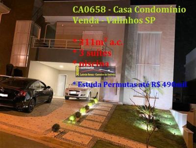Casa em Condomnio para Venda, em Valinhos, bairro Pinheiro, 3 dormitrios, 5 banheiros, 3 sutes, 8 vagas