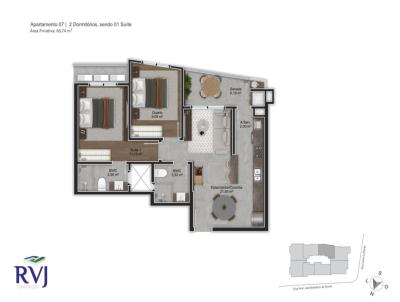 Apartamento para Venda, em Florianpolis, bairro Trindade, 2 dormitrios, 2 banheiros, 1 sute, 1 vaga