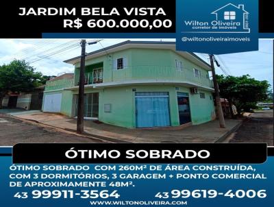 Casa para Venda, em Santo Antônio da Platina, bairro Jardim Bela Vista, 3 dormitórios, 3 vagas