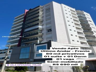 Apartamento para Venda, em Itaja, bairro SO JUDAS, 1 dormitrio, 1 banheiro, 1 sute, 1 vaga