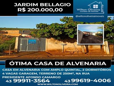 Casa para Venda, em Santo Antônio da Platina, bairro Jardim Bellagio, 2 dormitórios, 1 banheiro, 4 vagas