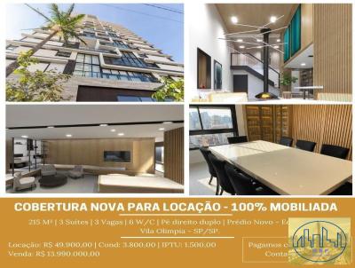 Cobertura Duplex para Locao, em So Paulo, bairro Vila Olmpia, 3 dormitrios, 6 banheiros, 3 sutes, 3 vagas