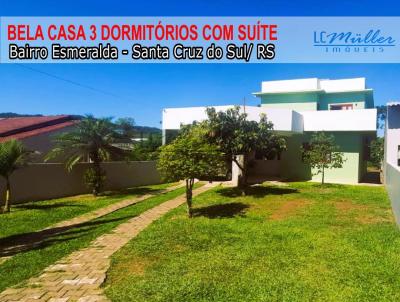 Casa para Venda, em Santa Cruz do Sul, bairro Esmeralda, 3 dormitrios, 2 banheiros, 1 sute, 2 vagas