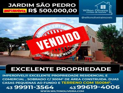 Casa para Venda, em Santo Antônio da Platina, bairro Jardim São Pedro, 3 dormitórios, 2 banheiros, 5 vagas