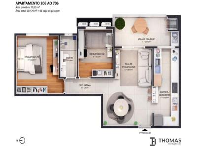 Apartamento para Venda, em Santo ngelo, bairro Centro, 2 dormitrios, 1 banheiro, 1 vaga