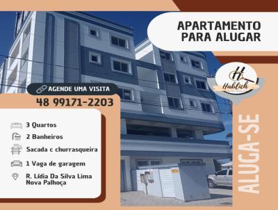 Apartamento para Locação, em Palhoça, bairro Nova Palhoça, 3 dormitórios, 2 banheiros, 1 suíte, 1 vaga