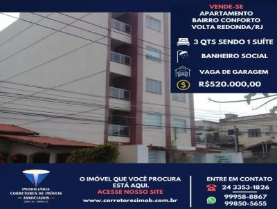 Apartamento para Venda, em Volta Redonda, bairro Conforto, 3 dormitrios, 1 banheiro, 1 sute, 1 vaga