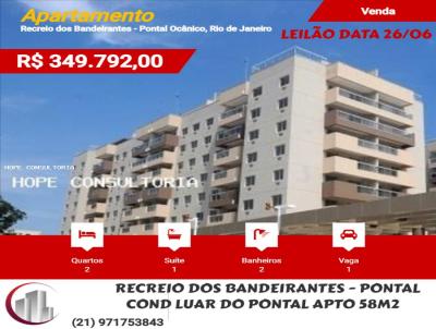 Apartamento para Venda, em Rio de Janeiro, bairro Recreio dos Bandeirantes - Pontal Ocnico, 2 dormitrios, 2 banheiros, 1 sute, 1 vaga